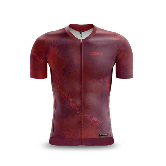 Ciovita Men Maroon Citta Short Sleeve Corsa Race Fit Jersey 2.0