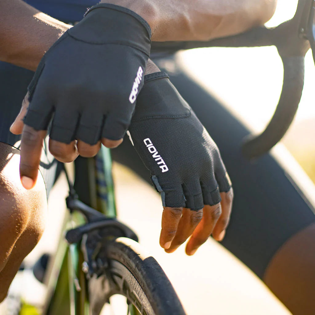 Ciovita Velocita Short Finger Cycling Gloves Black