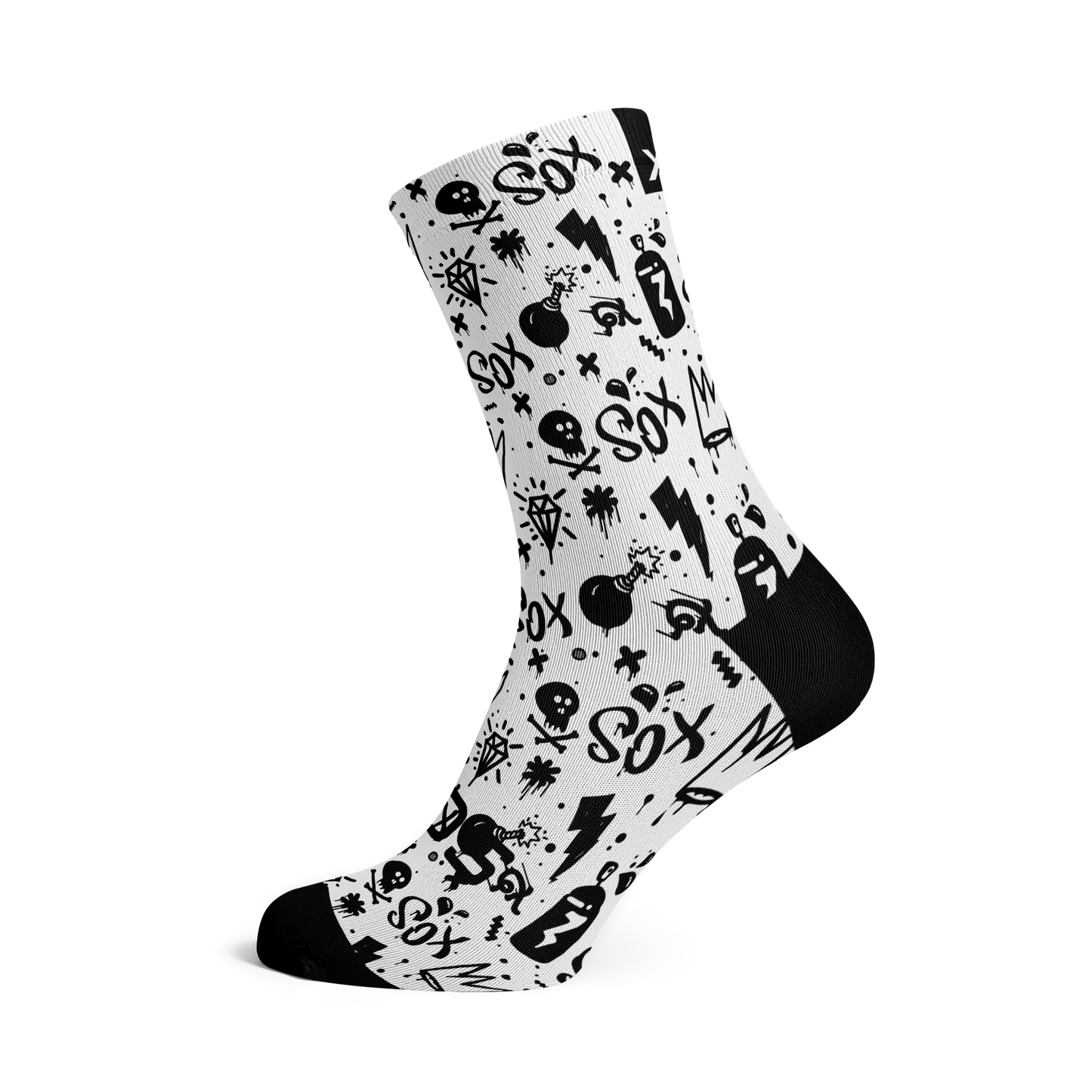 SOX Doodle White Sock